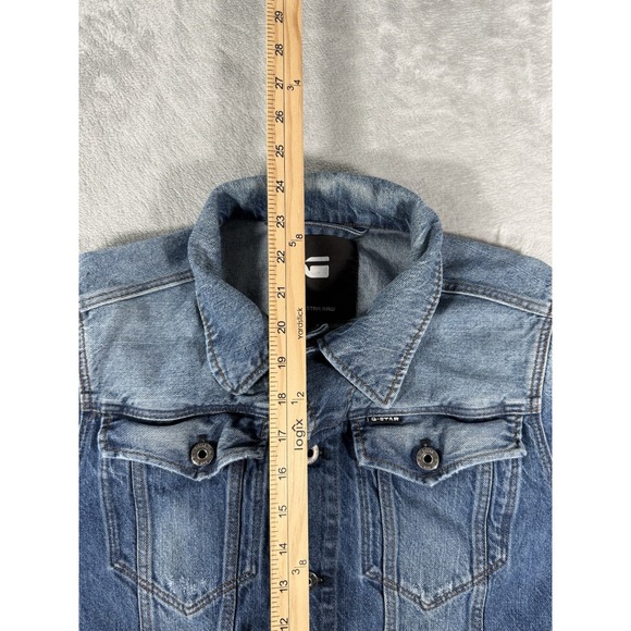 G Star Raw Denim Jacket Men's Small 3301 Slim Button Front - Picture 7 of 12